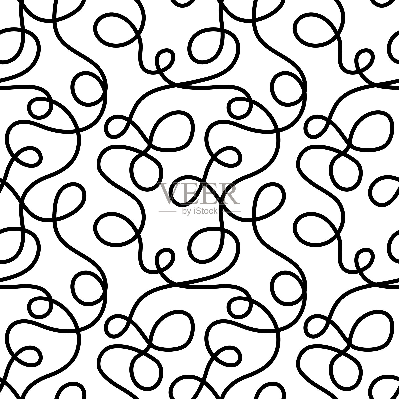 具有抽象线条和形状的无缝图案。时尚设计的纺织品,墙纸,包装纸插画图片素材