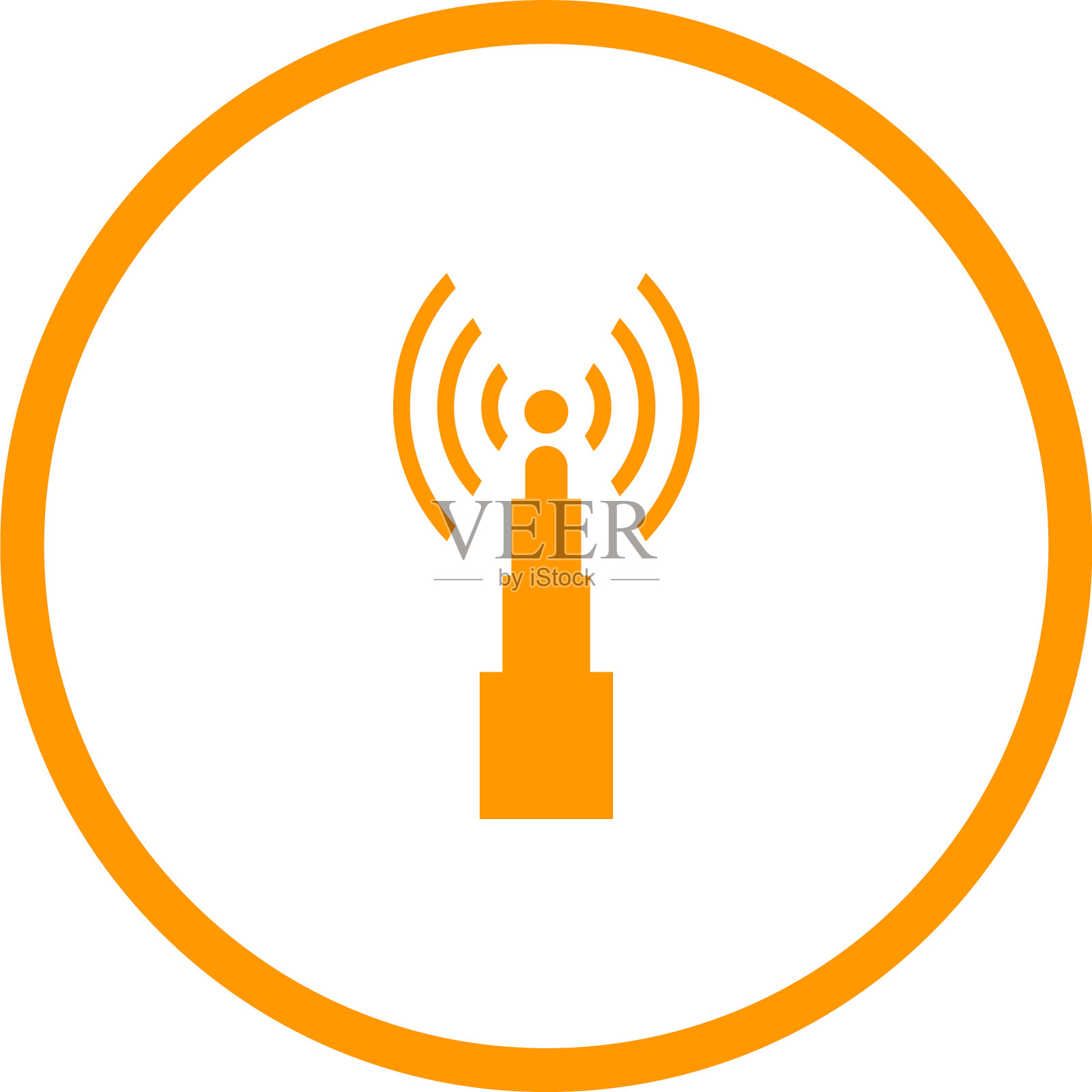 独特的I信标字形图标图标素材