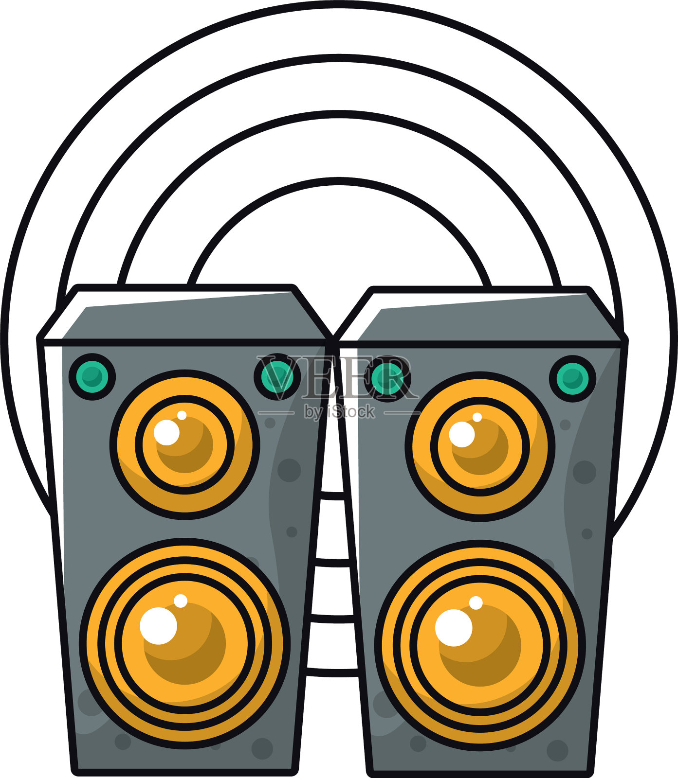 扬声器声音音频设备图标插画图片素材