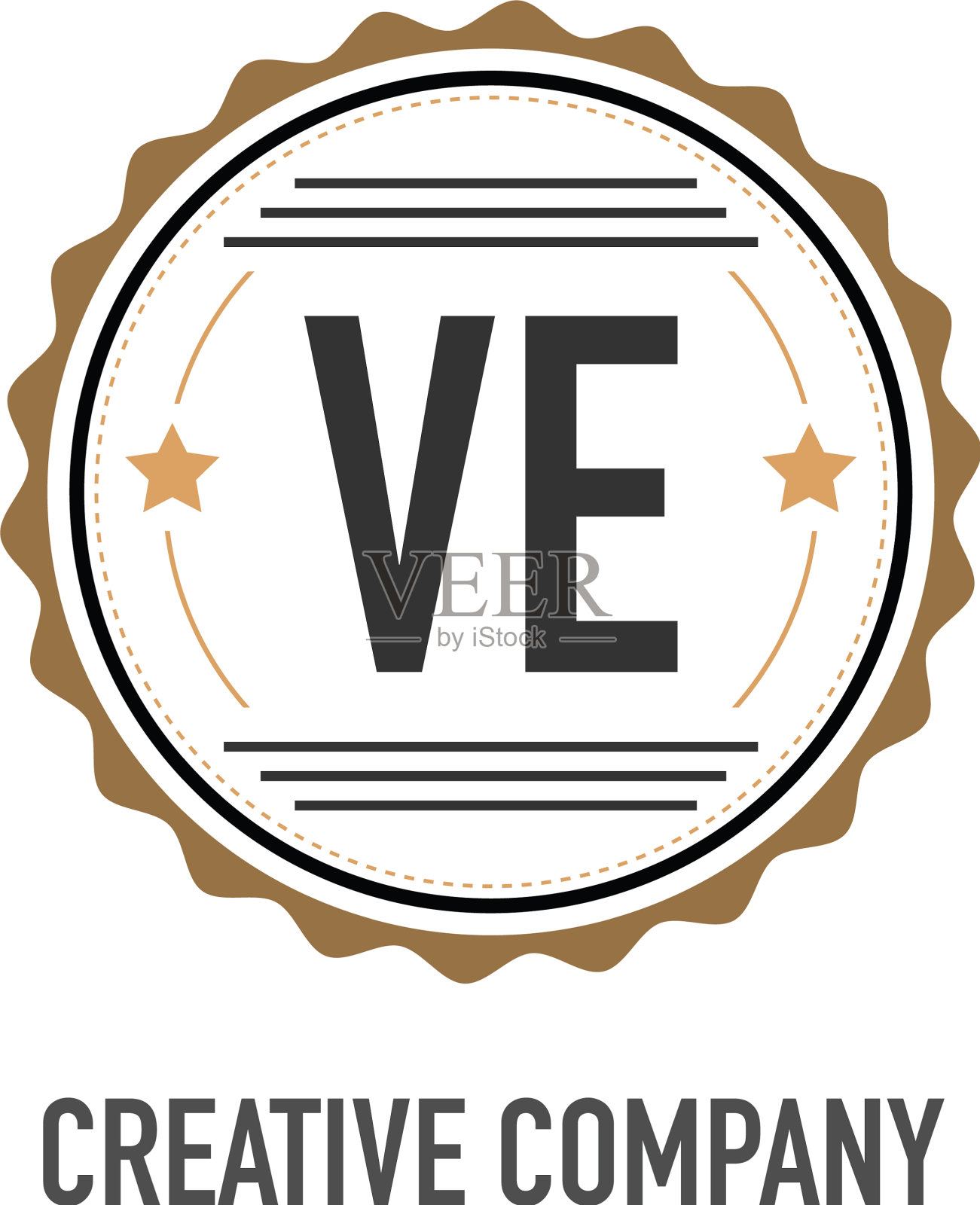 首字母ve创意设计模板插画图片素材