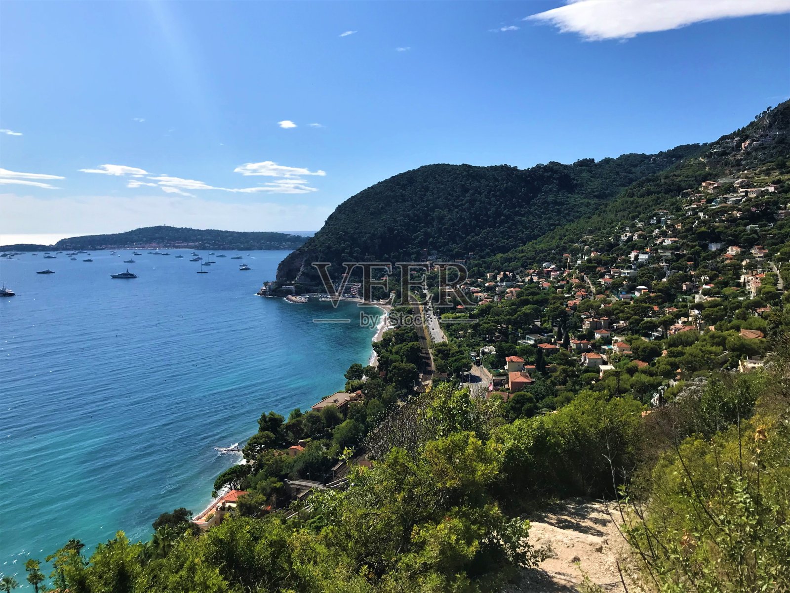 法国南部海岸及海景尽收眼底照片摄影图片