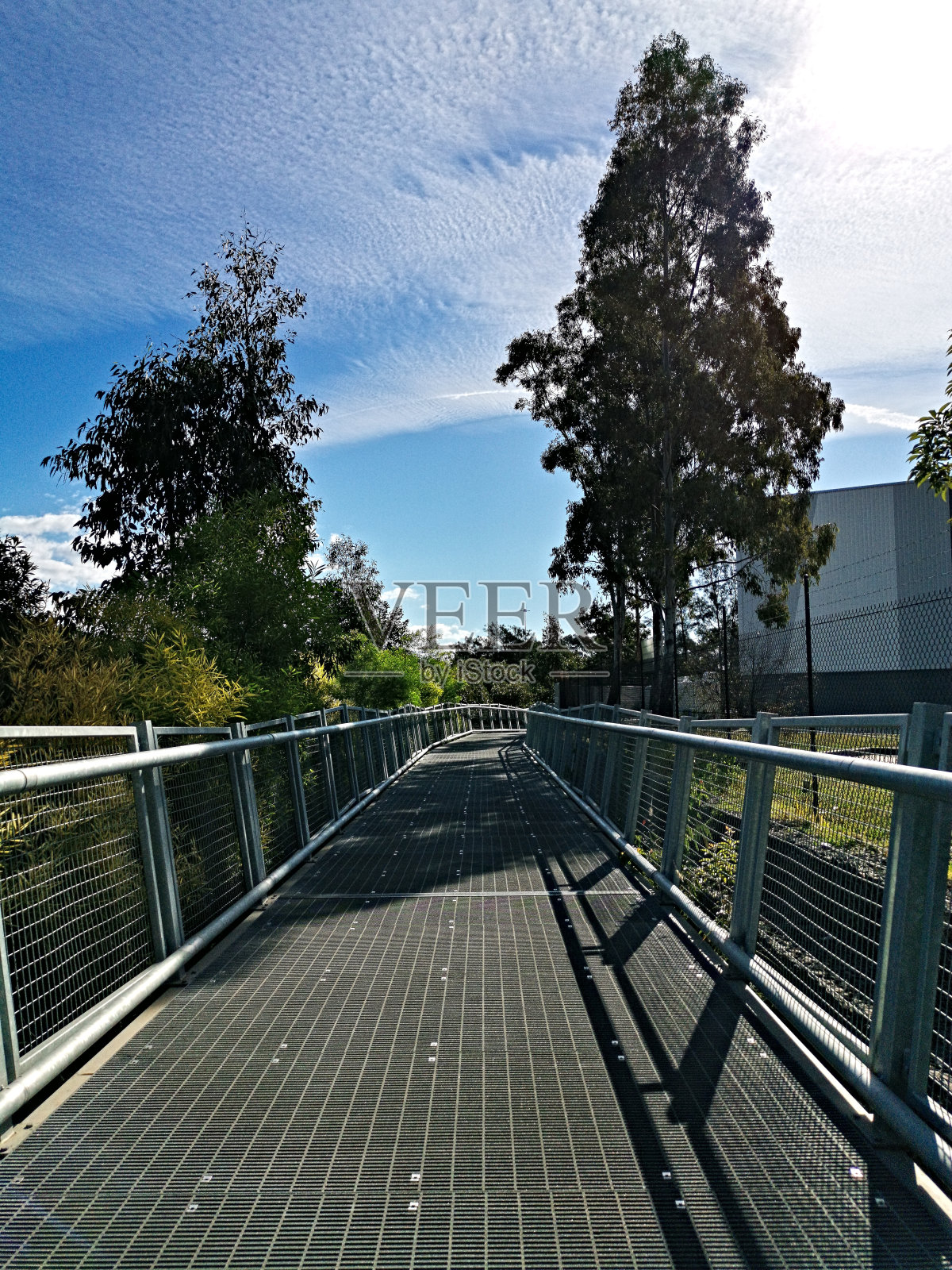 自行车道和步行道的美丽景色照片摄影图片