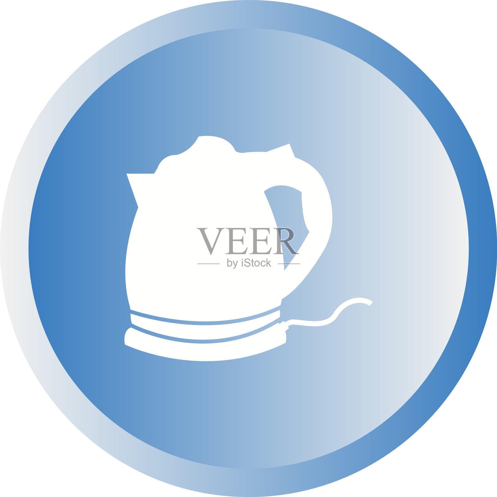 独特的电热水壶字形图标插画图片素材