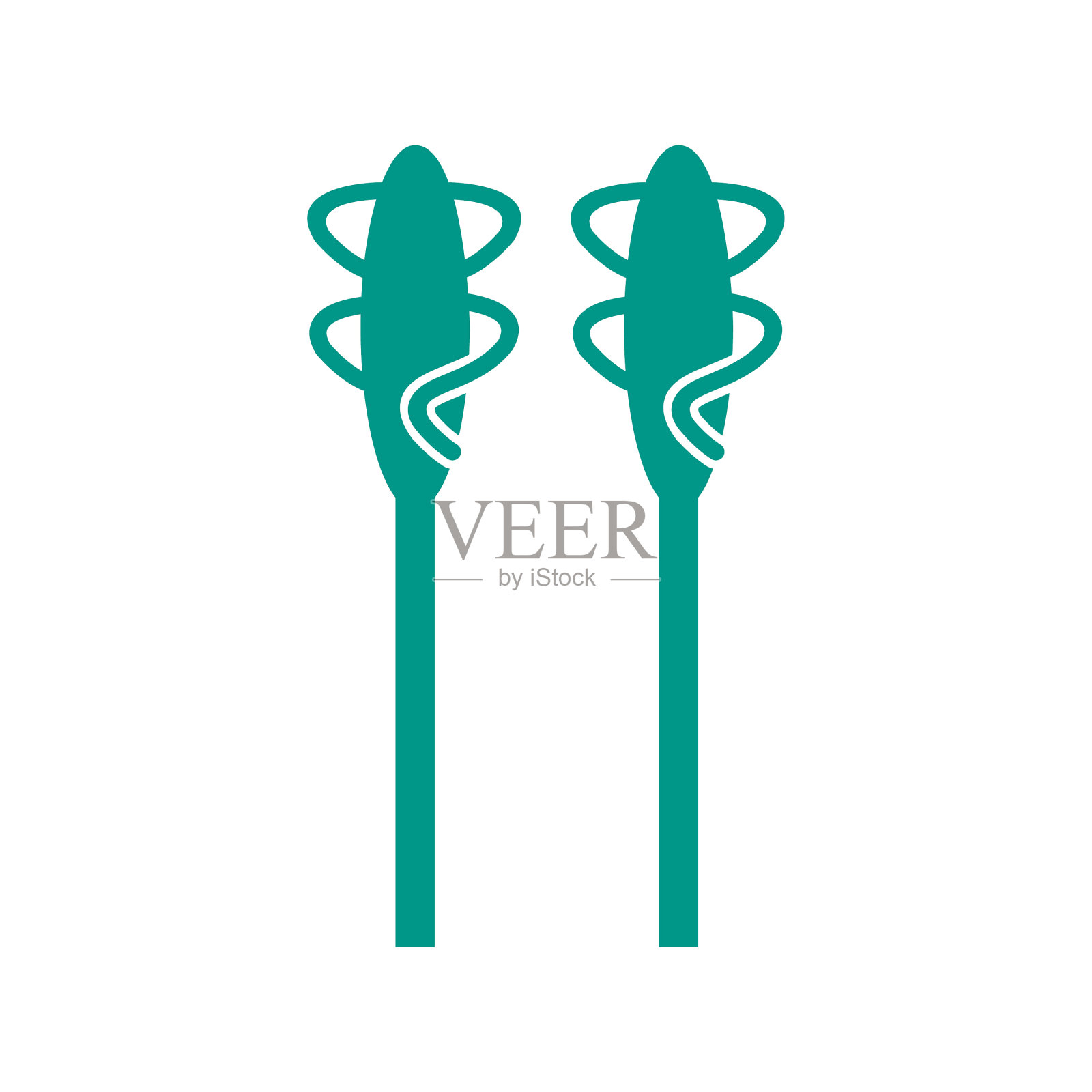 独特的芦笋字形图标插画图片素材