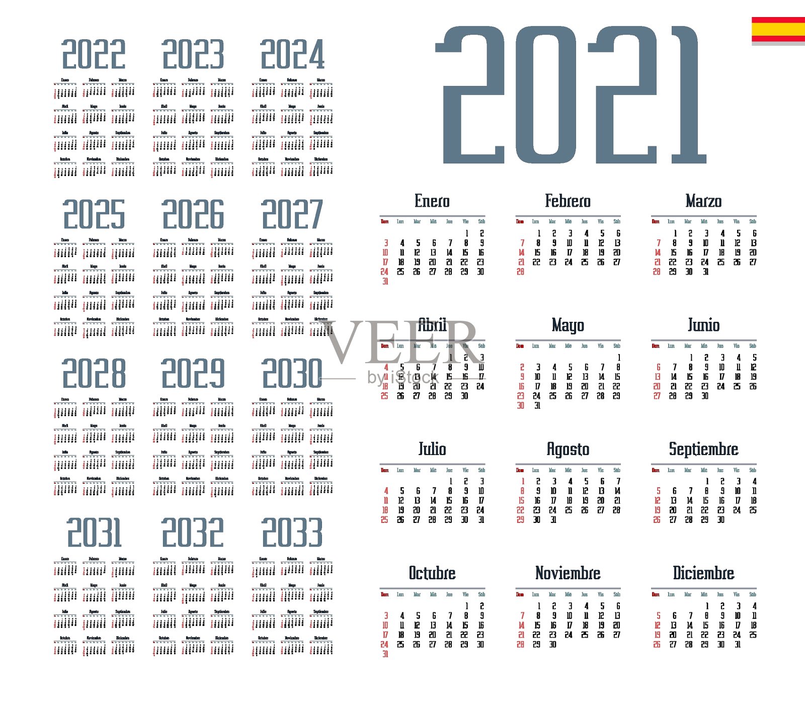 西班牙2 _vertical_2021插画图片素材