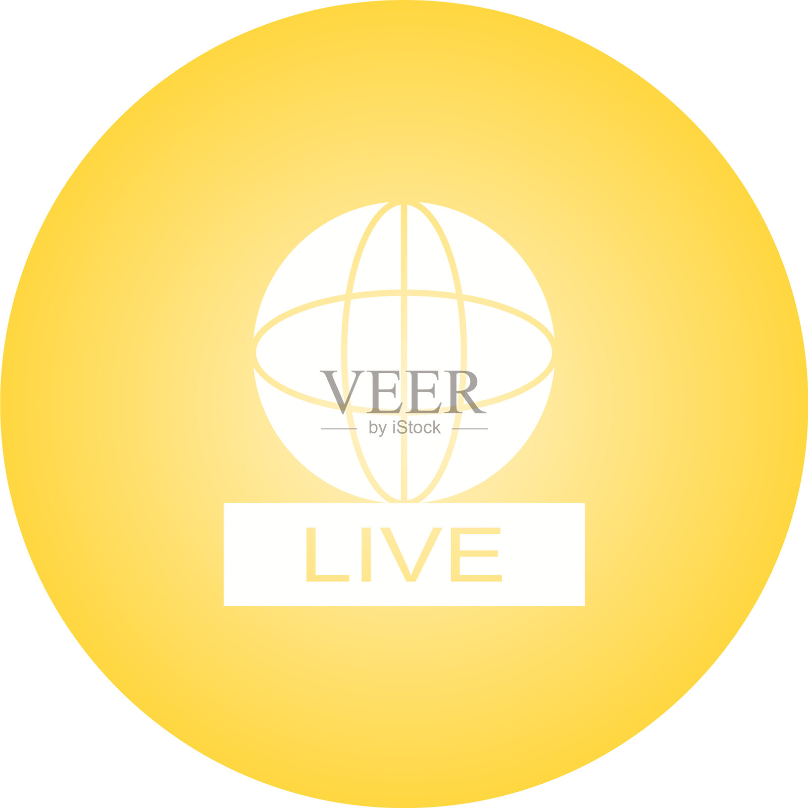 独特的现场新闻字形图标插画图片素材