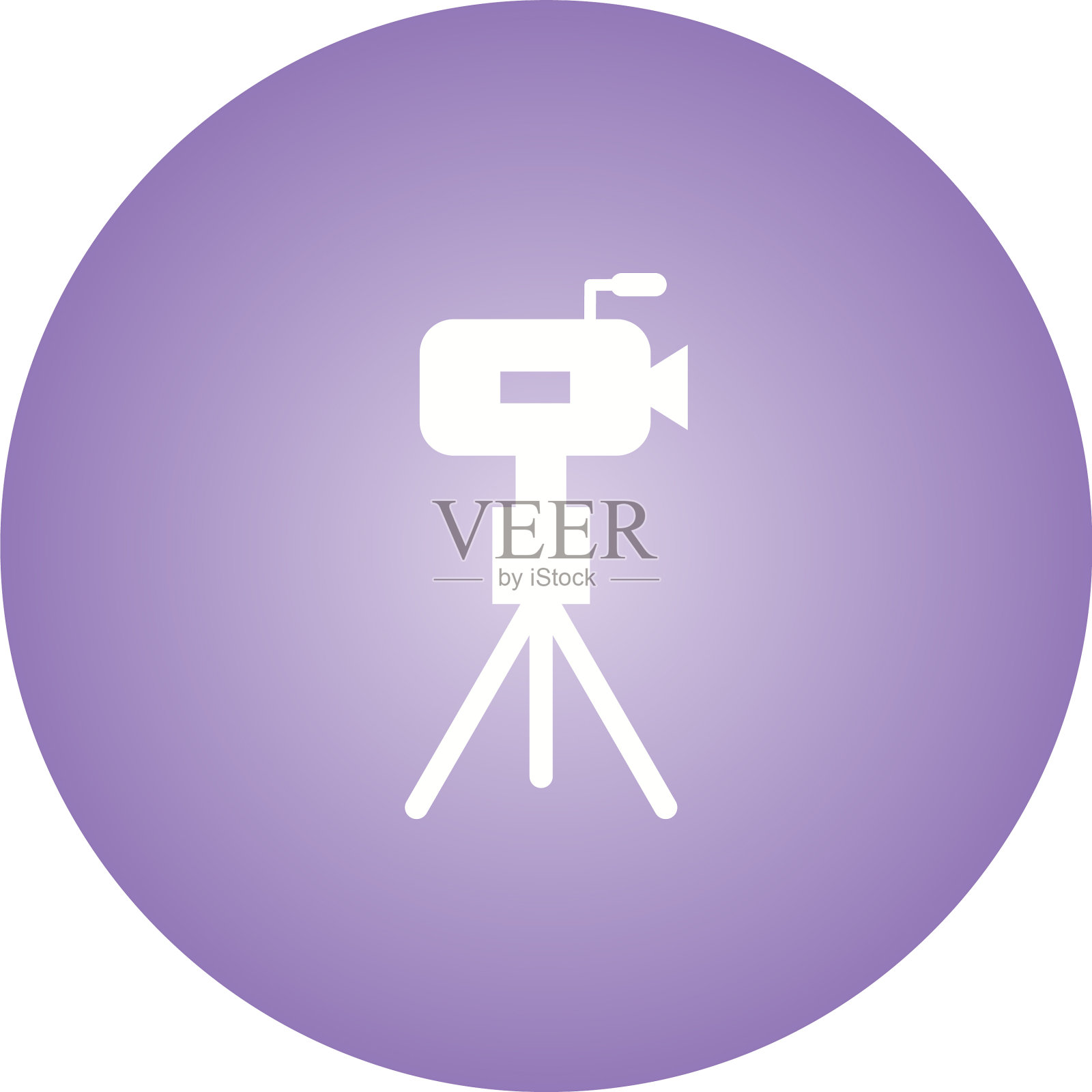 独特的相机上的立场字形图标图标素材