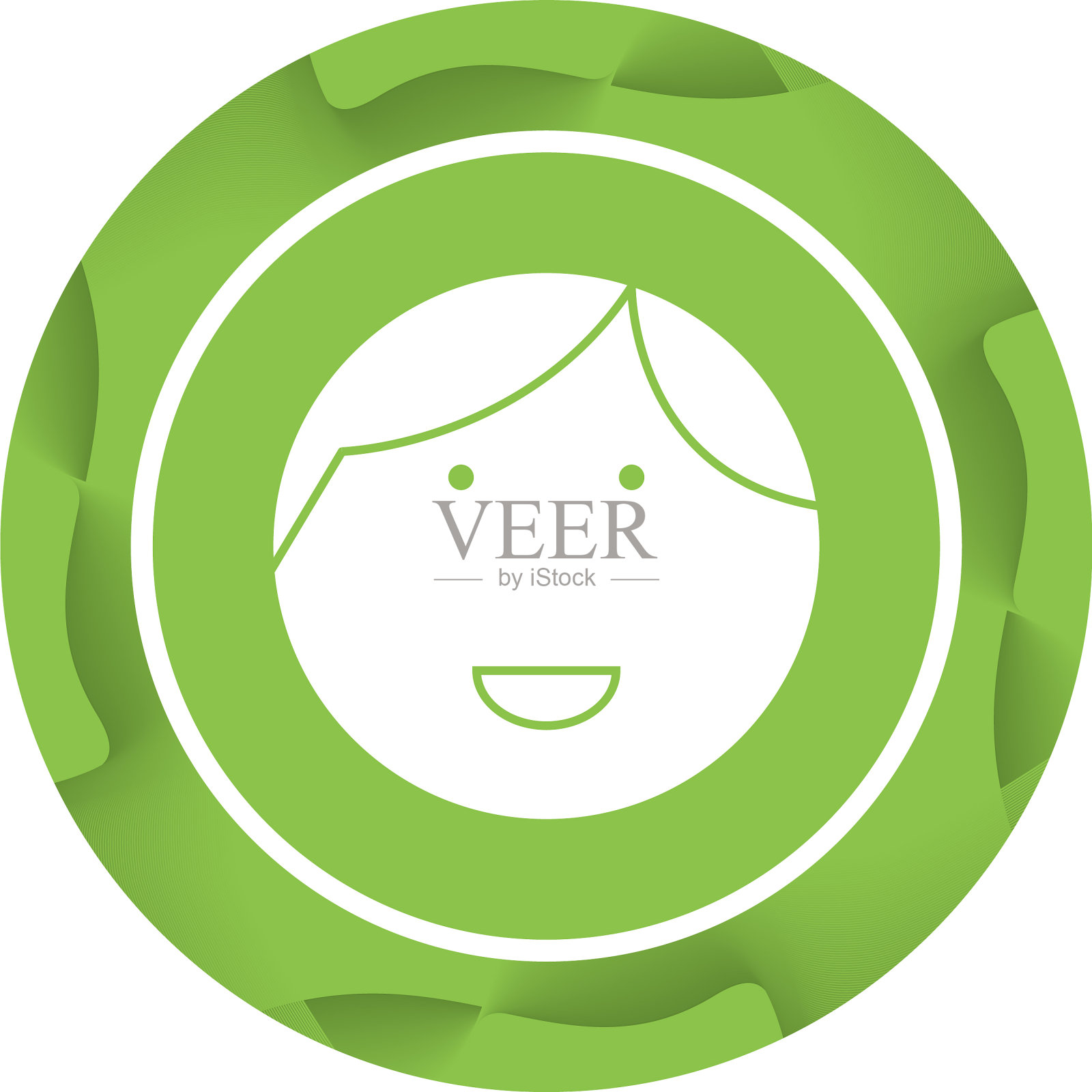 独特的快乐人字形图标插画图片素材