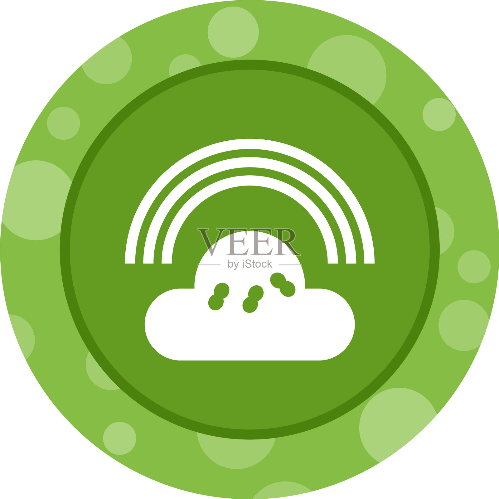 彩虹独特的字形图标插画图片素材