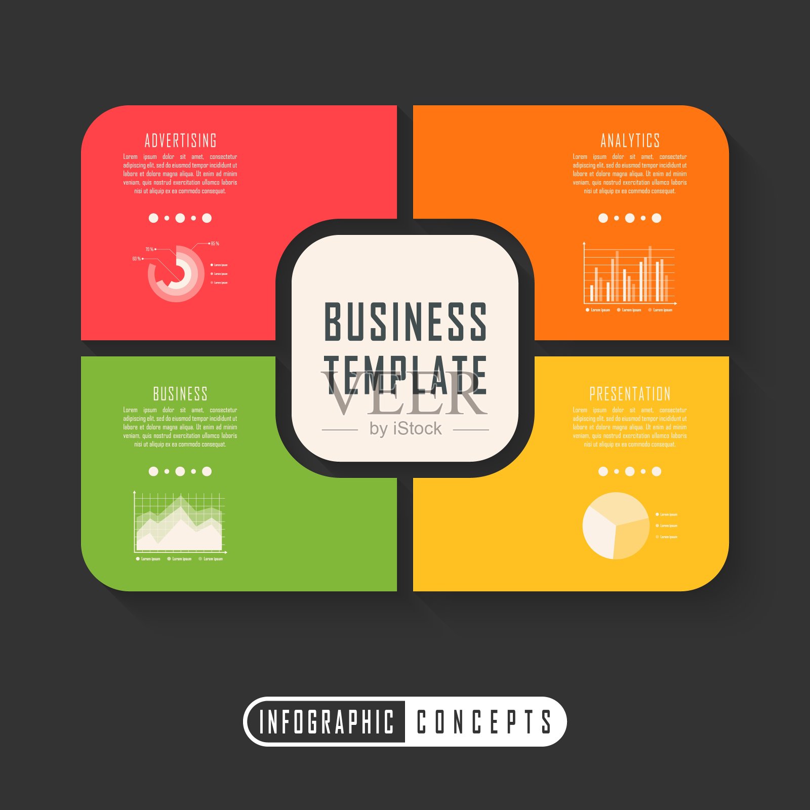 业务可视化图表。插画图片素材