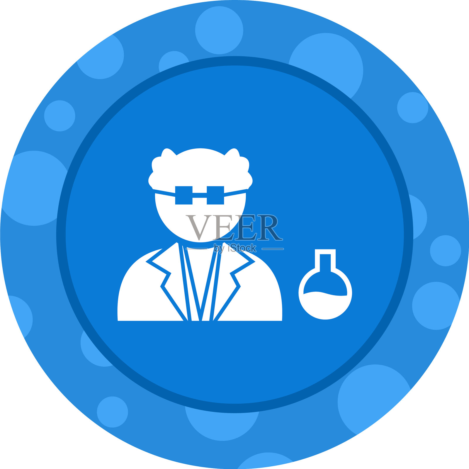 独特的科学家字形图标插画图片素材