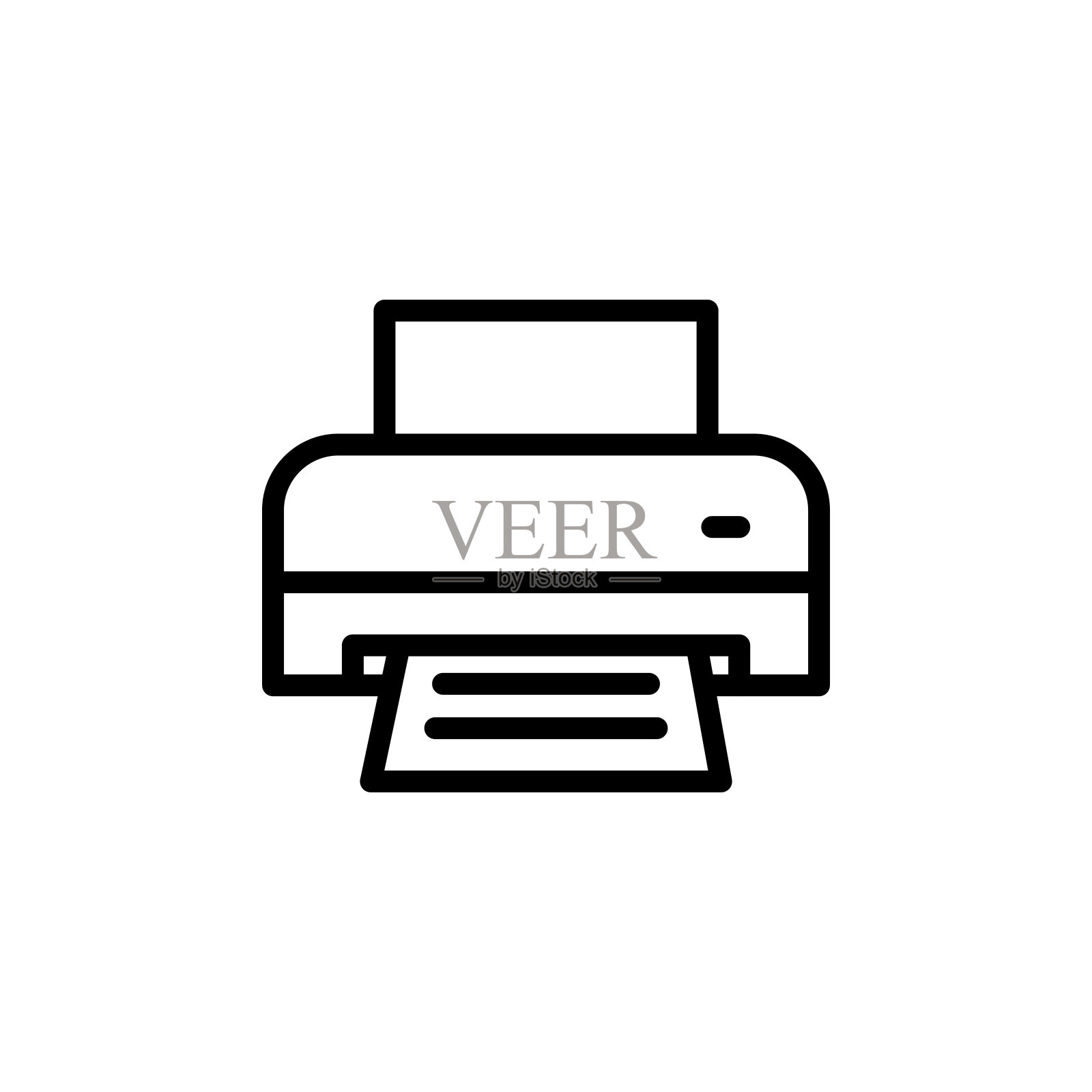 插图打印机图标模板的矢量图形插画图片素材