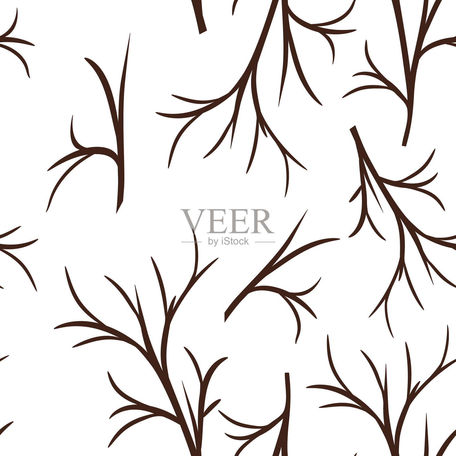 棕色的树枝插画图片素材