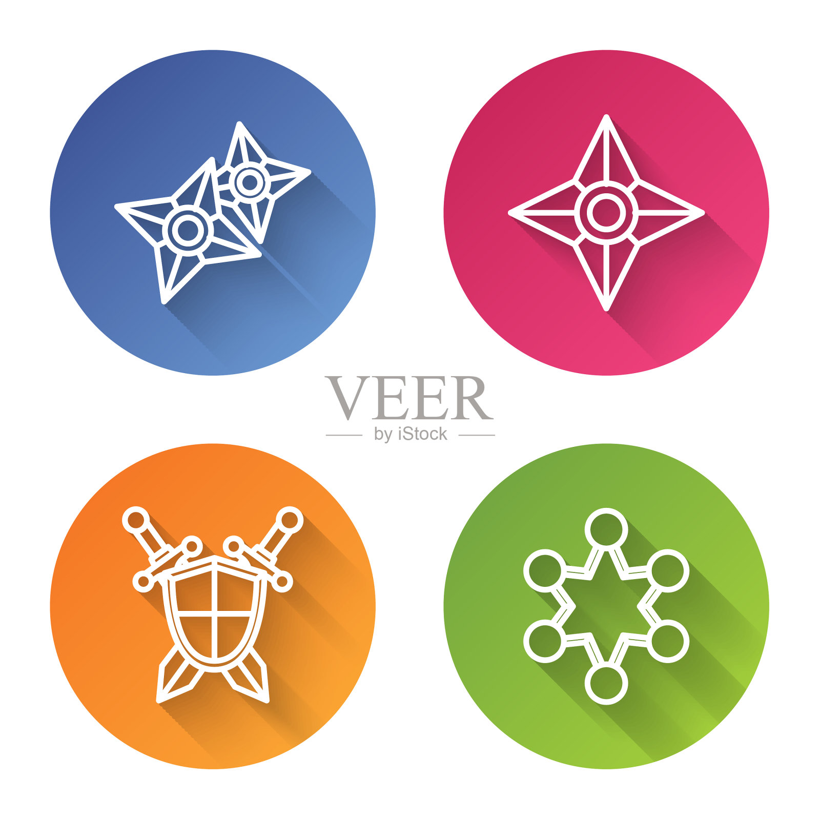 日本忍者飞镖日本忍者图标素材