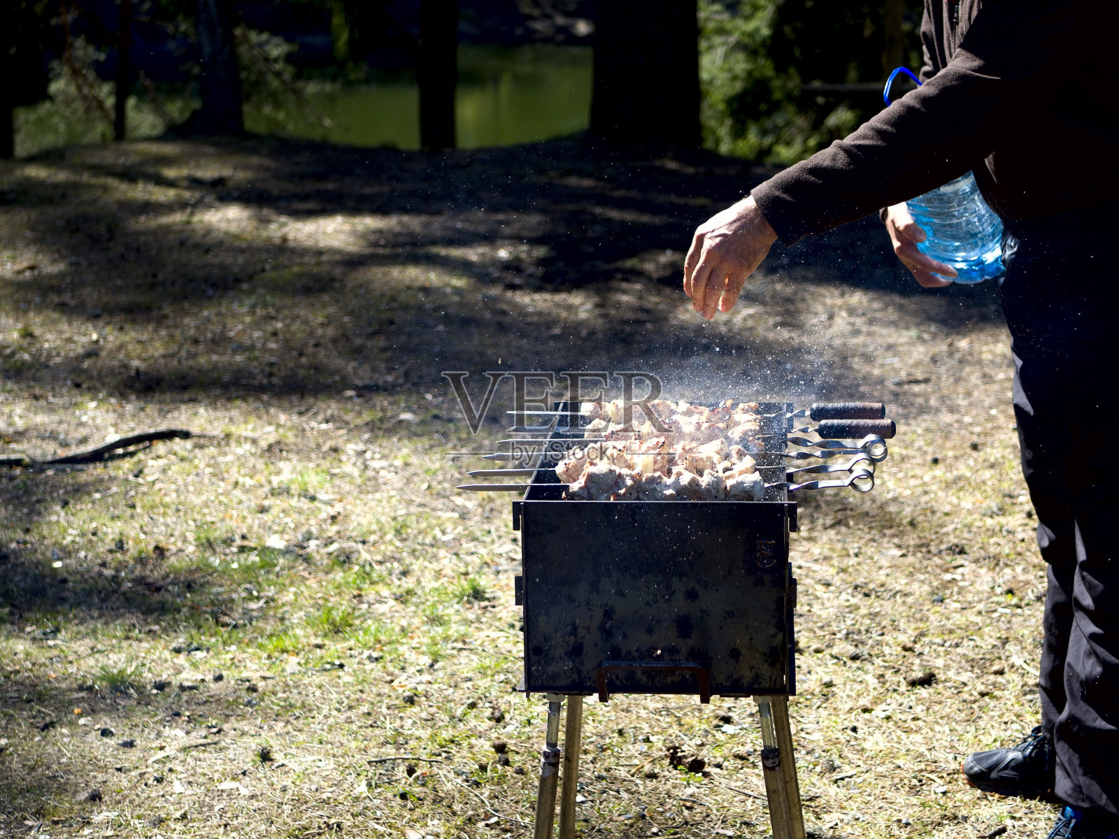 用火烧烤照片摄影图片