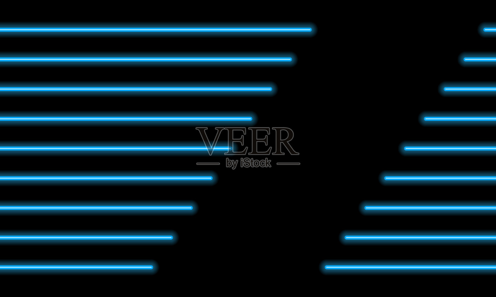 背景,霓虹蓝棍线。美丽的发光几何元素。副本的空间。矢量插图。插画图片素材