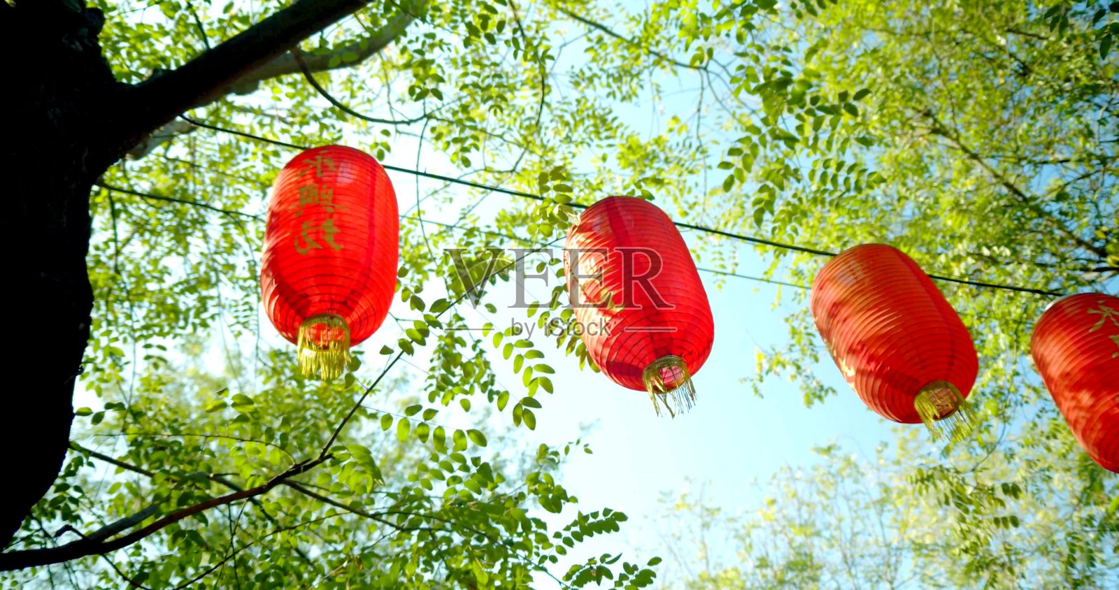 街上的新中式装饰照片摄影图片