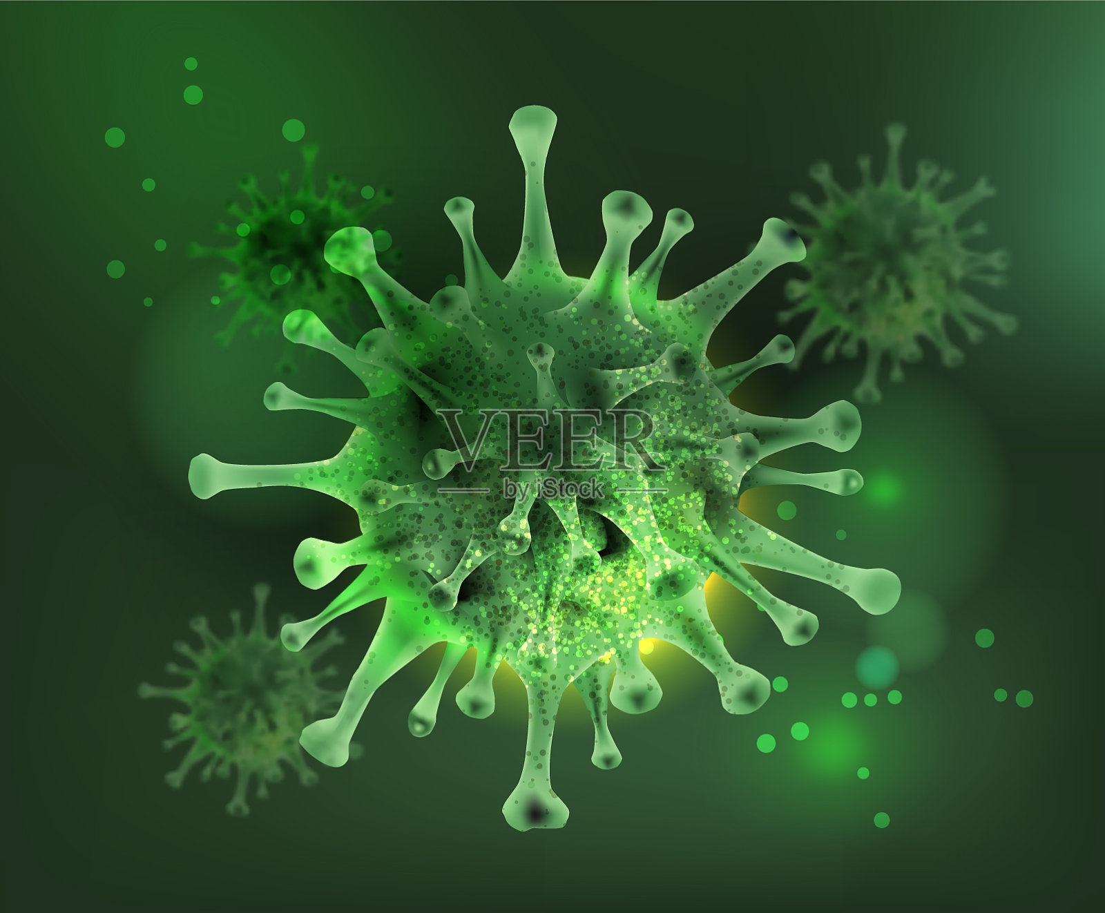 冠状病毒2019-ncov在白色分离插画图片素材