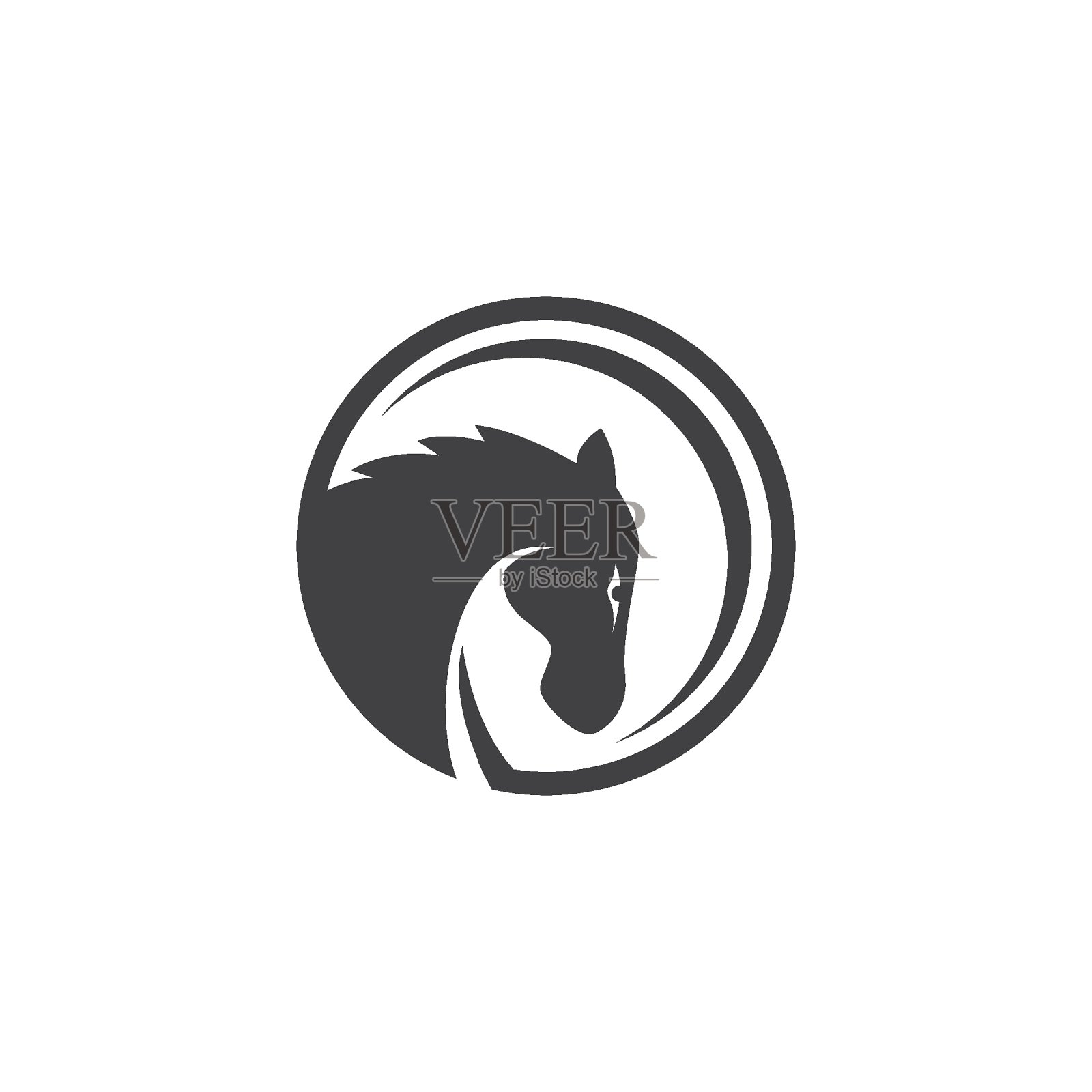 马插图插画图片素材