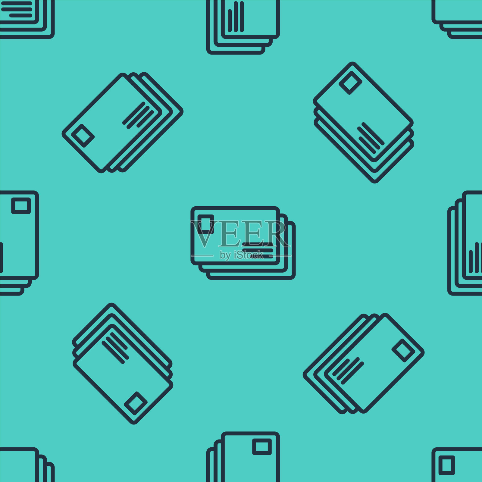 黑线包络图标隔离无缝图案插画图片素材