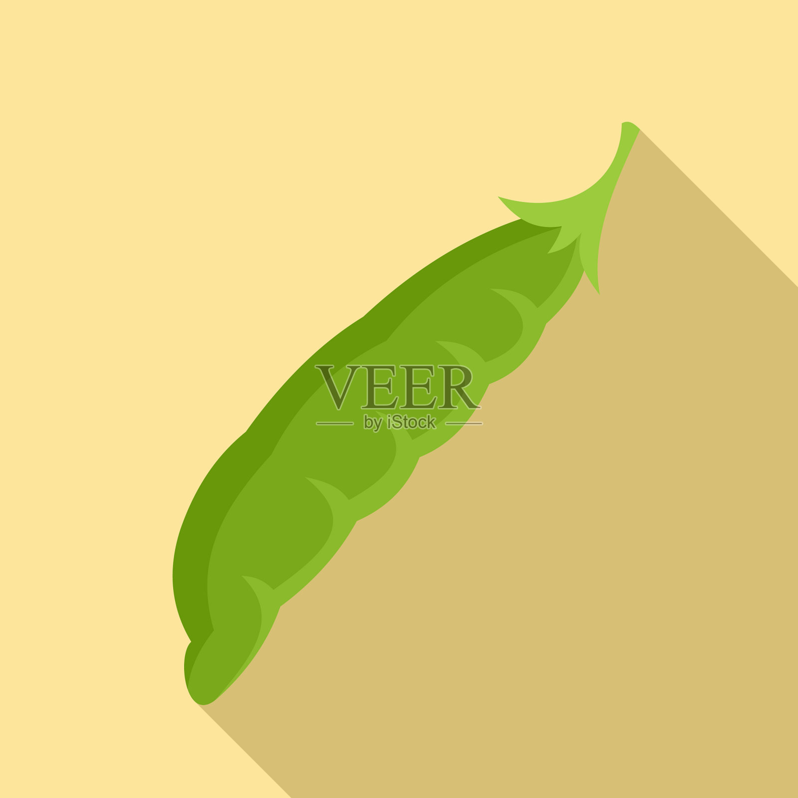 扁豆植物图标风格插画图片素材