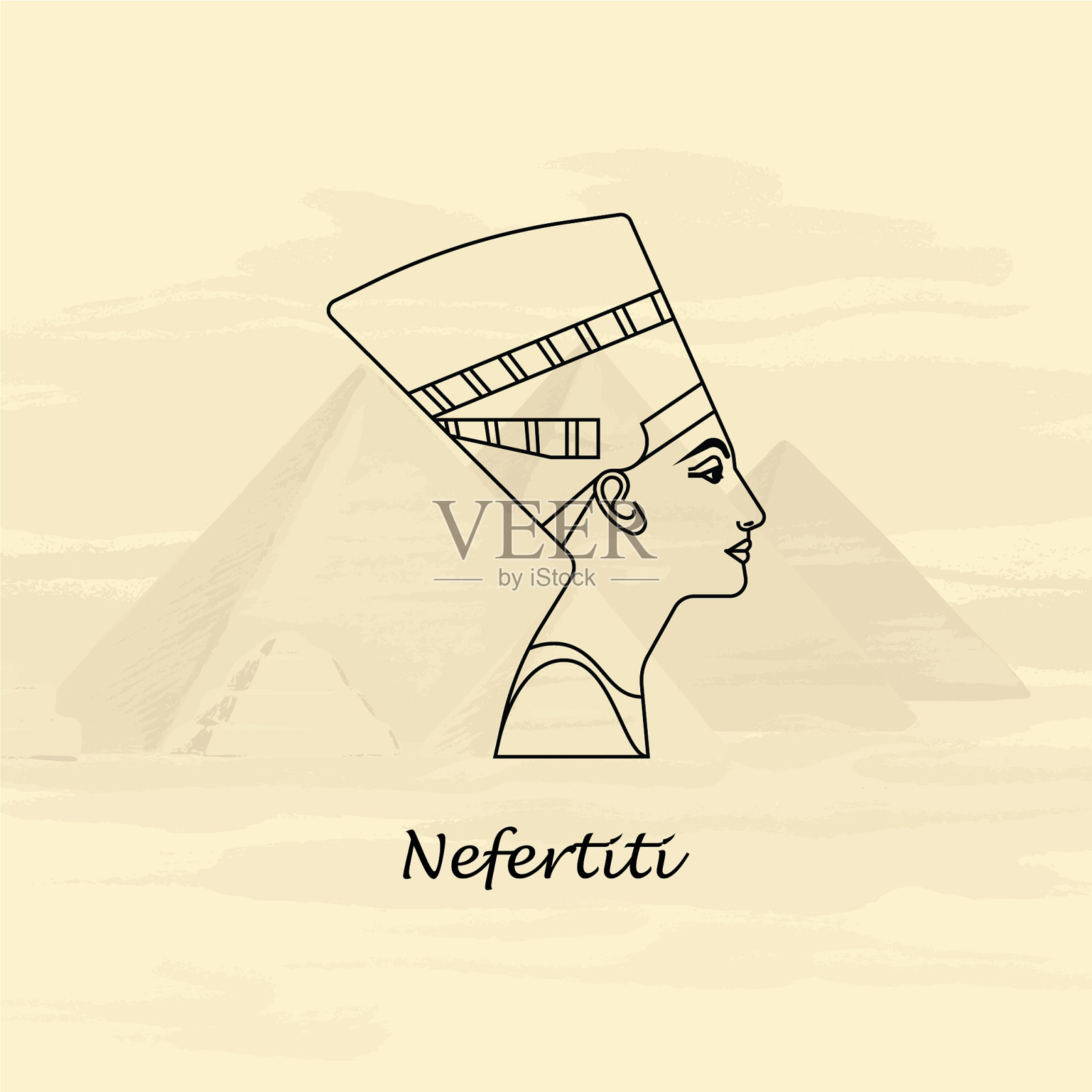 埃及女王插画图片素材
