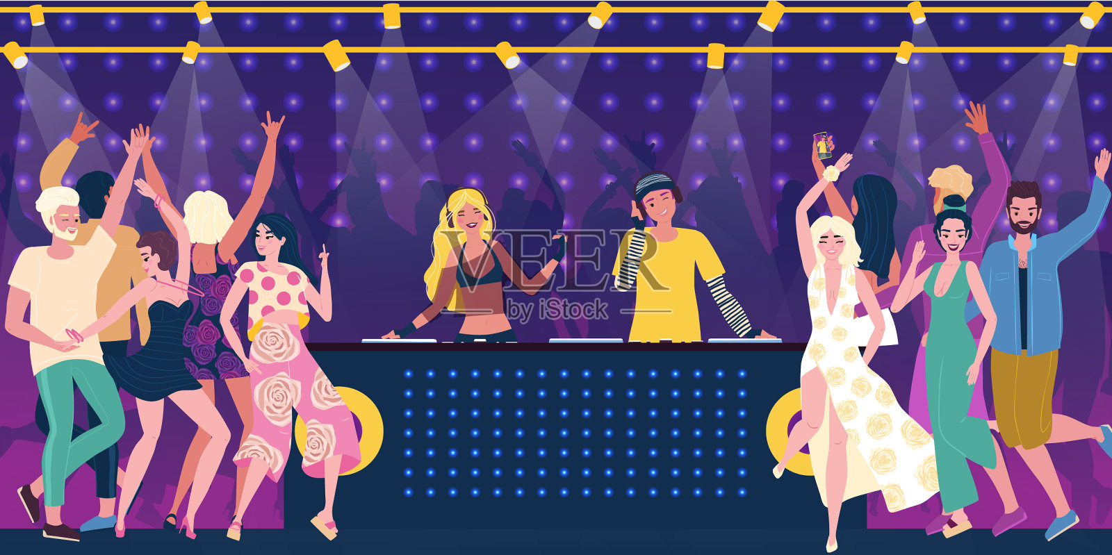 公司派对人物有人类的男人和女人插画图片素材