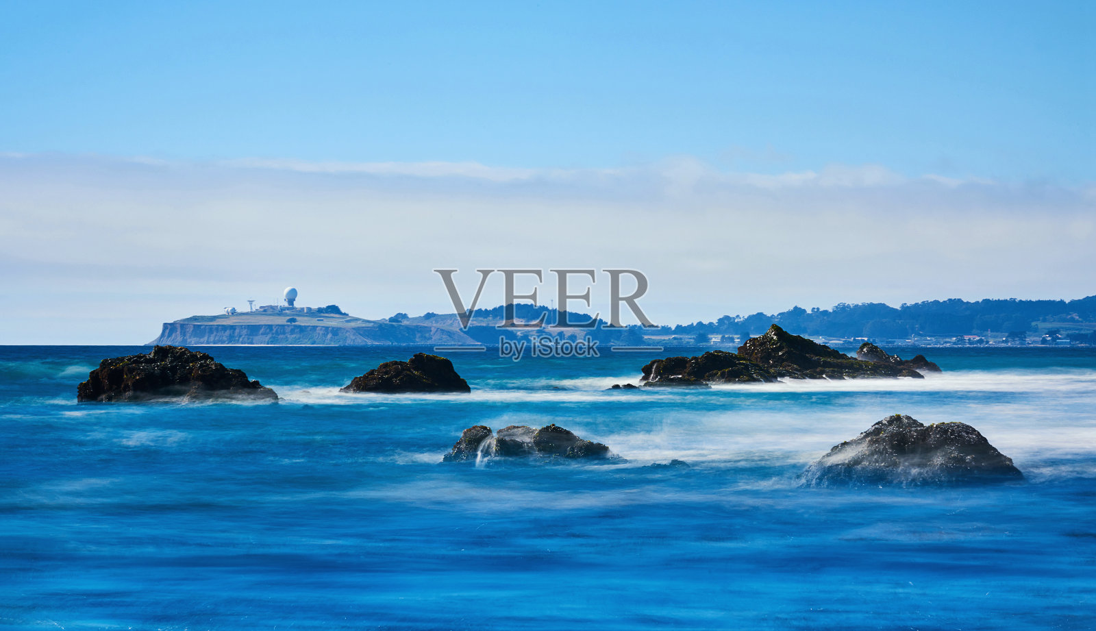 美国旧金山海岸线上的岛屿和珊瑚礁照片摄影图片