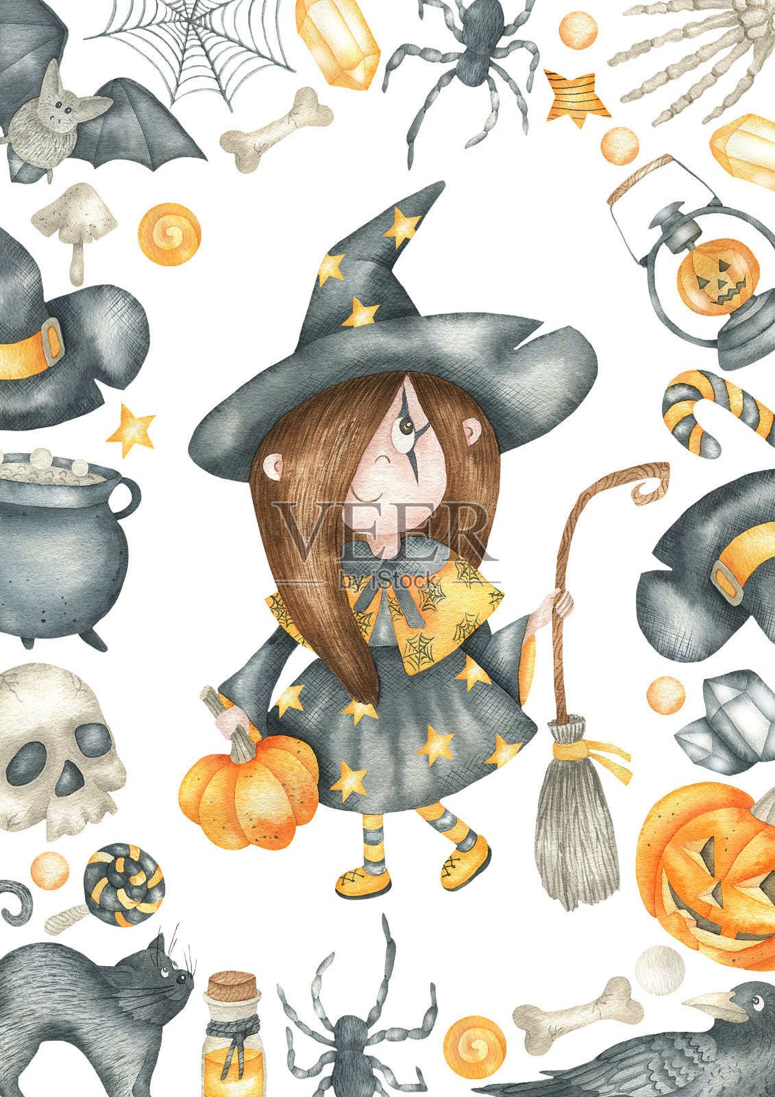 万圣节frame.jpg插画图片素材