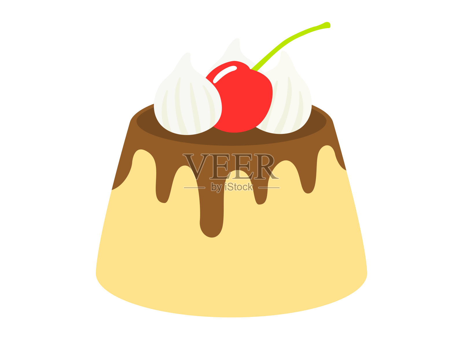 布丁插图设计元素图片