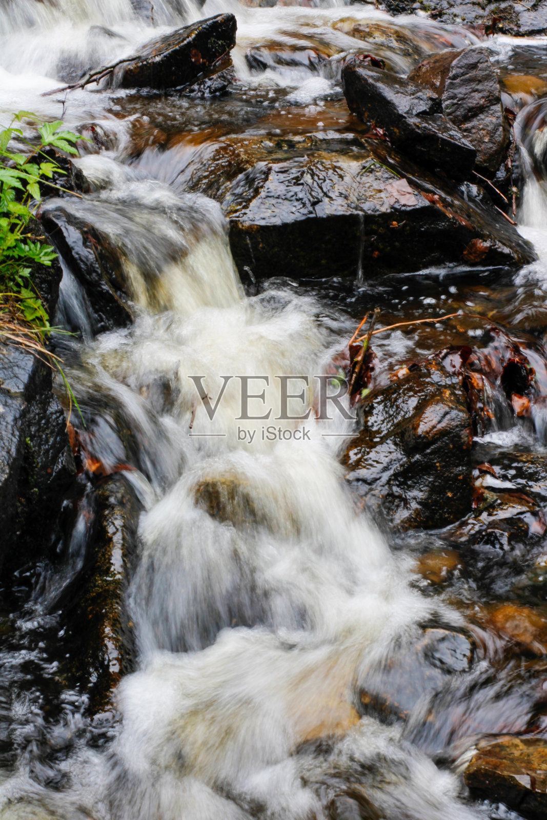 哈兹山脉的拉多瀑布照片摄影图片