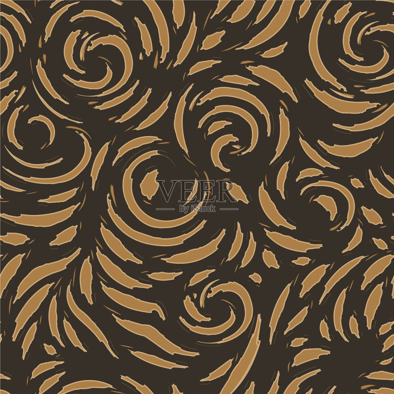 无缝纹理的螺旋和斑点用插画图片素材