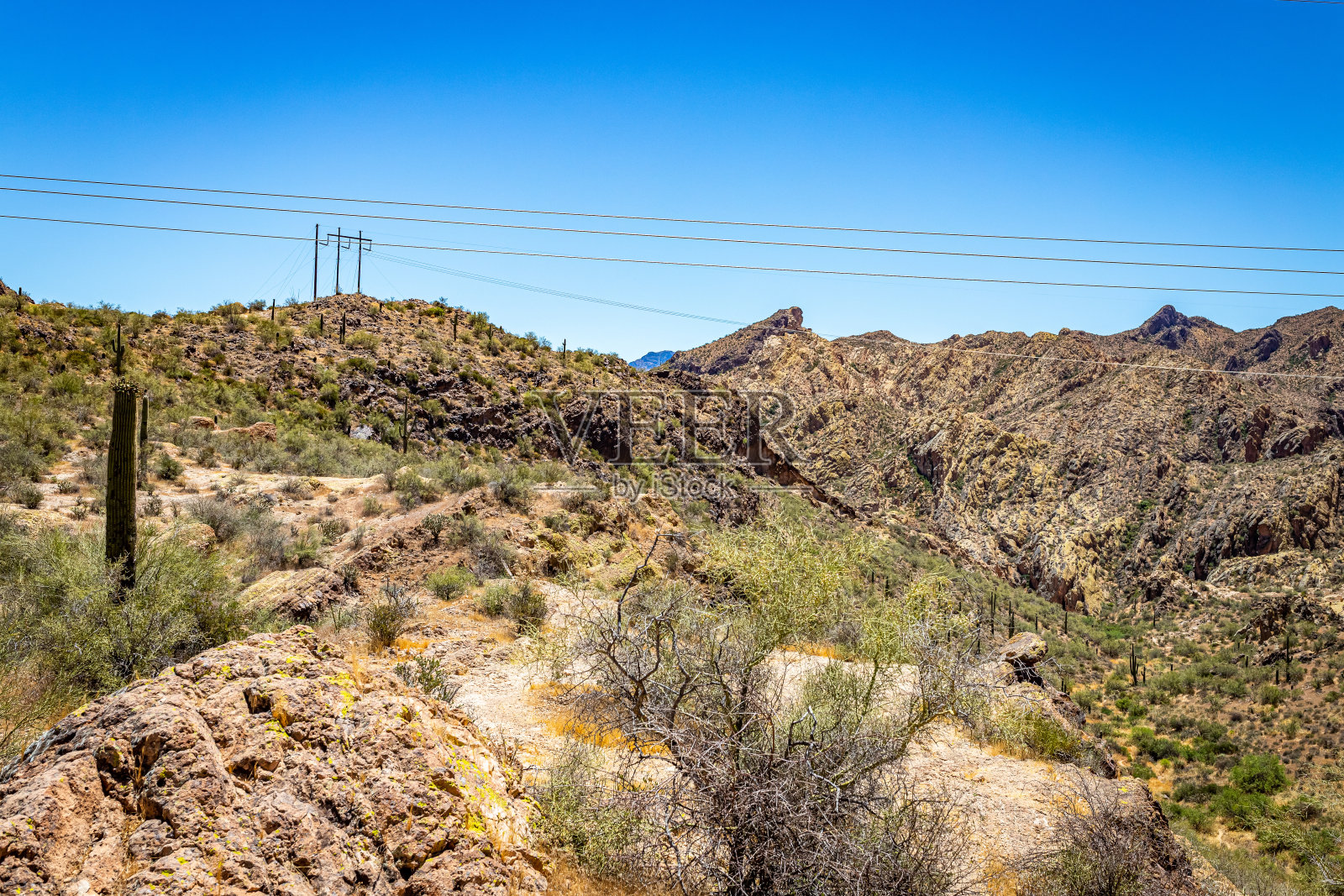 阿帕奇小道风景驾驶视图照片摄影图片