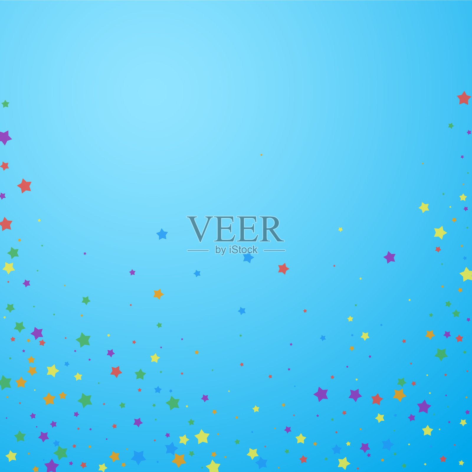 节日的五彩纸屑庆祝星星欢乐的星星插画图片素材