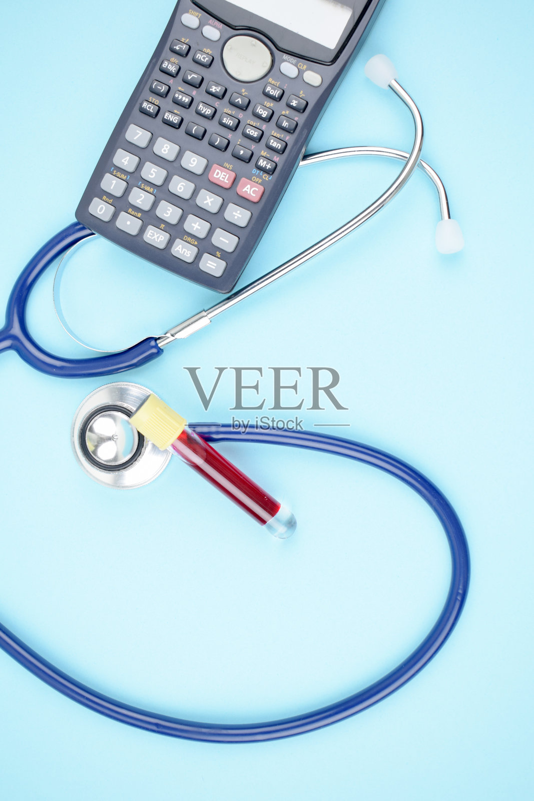 冠状病毒血液检测在实验室检测清单医学表血管听诊器照片摄影图片