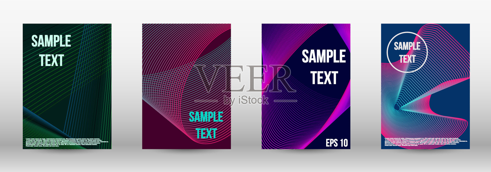 带线条的几何模板设计模板素材