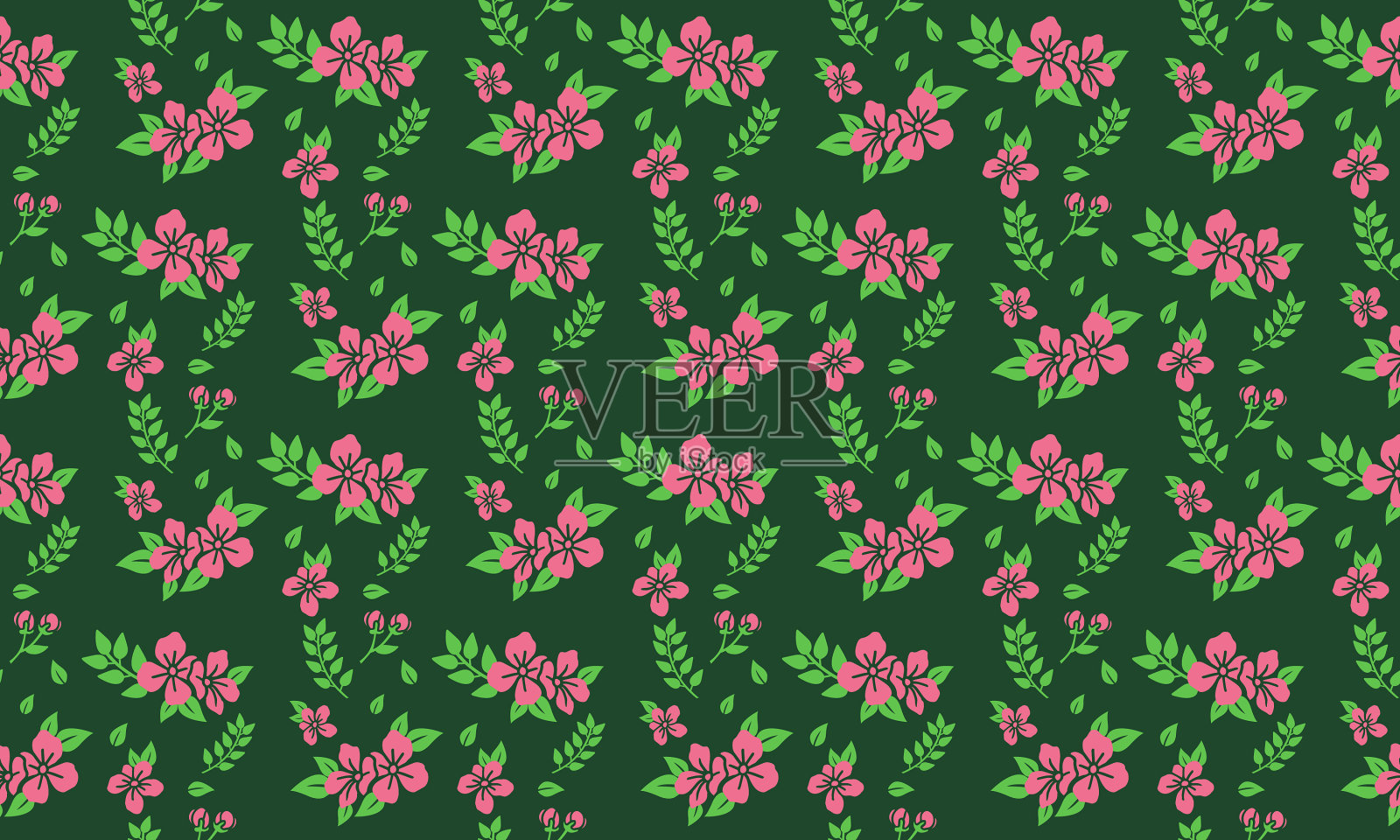 情人节美丽花图案背景插画图片素材