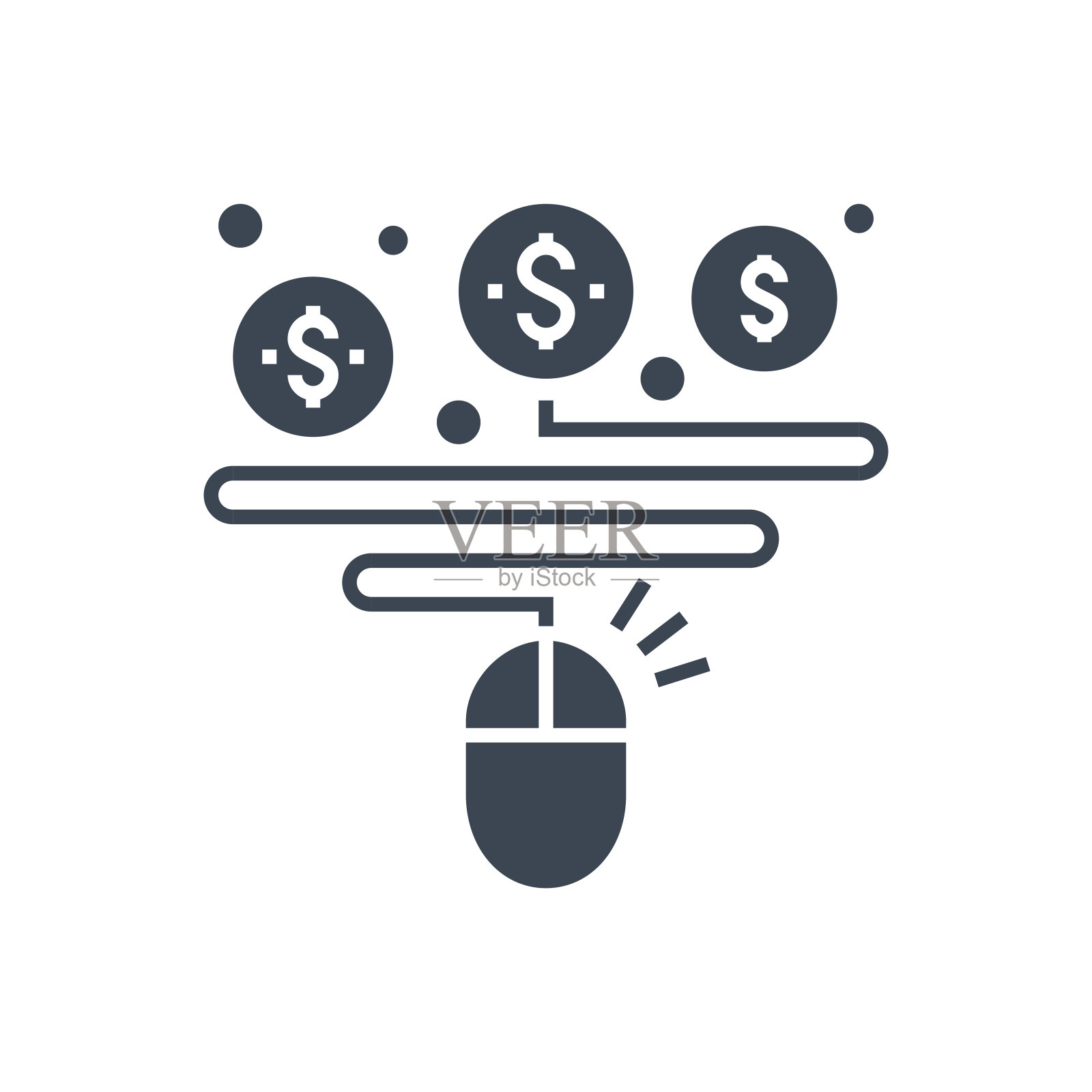 支付每点击矢量字形图标插画图片素材