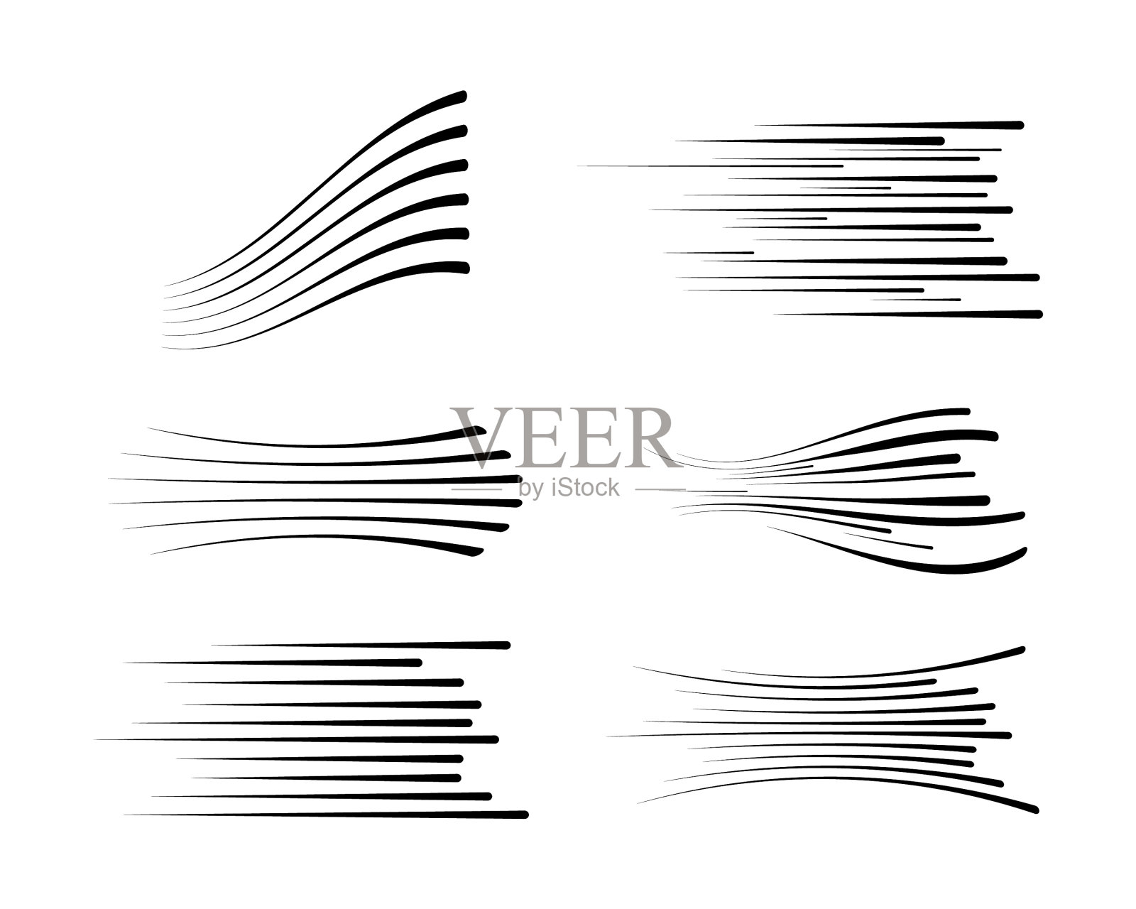 黑色的速度行插画图片素材