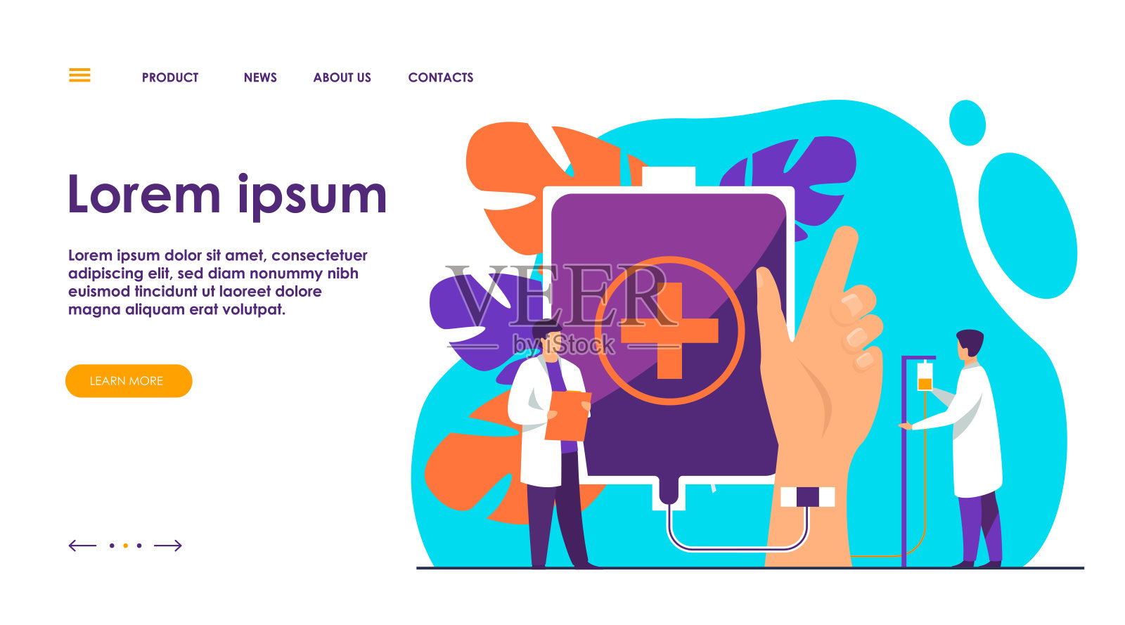 献血站插画图片素材