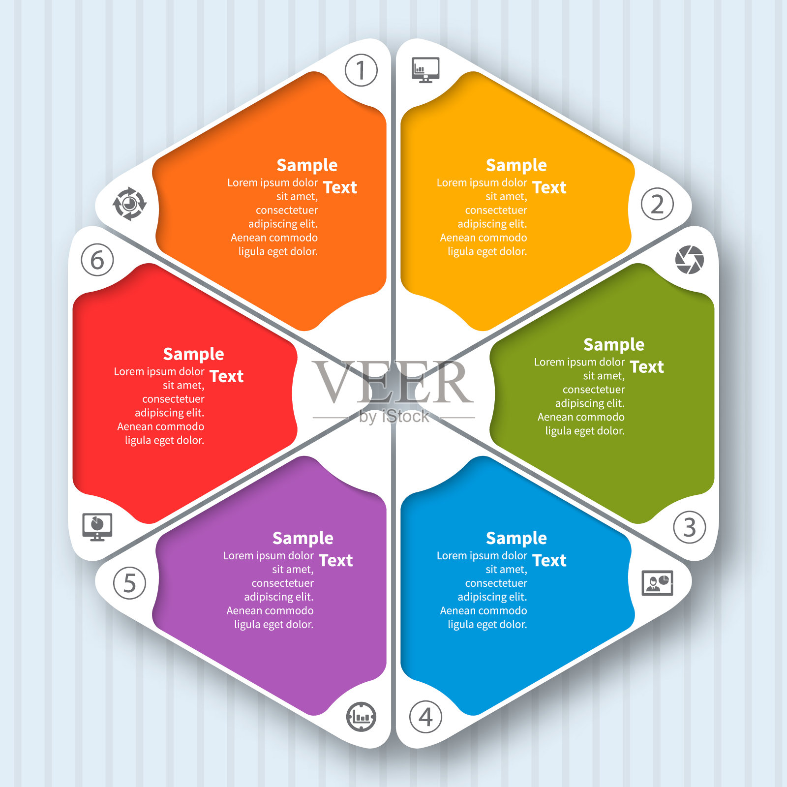 摘要三维纸张信息图。业务模板。矢量图插画图片素材