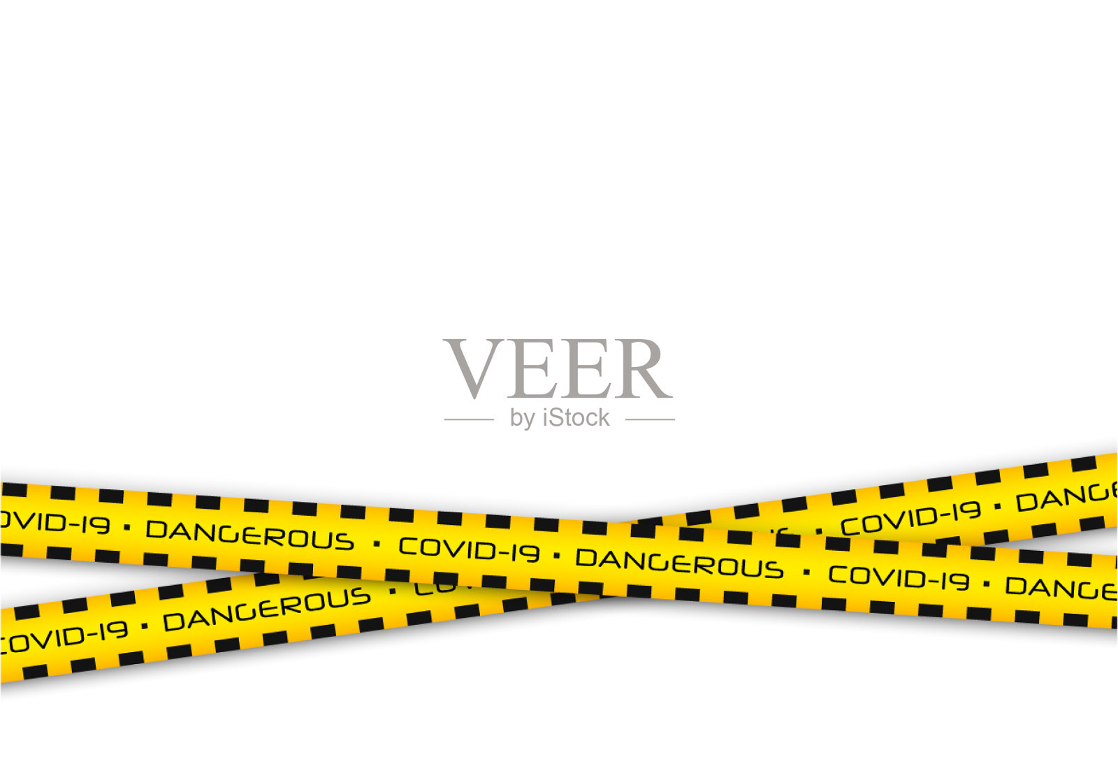 冠状病毒安全磁带插画图片素材