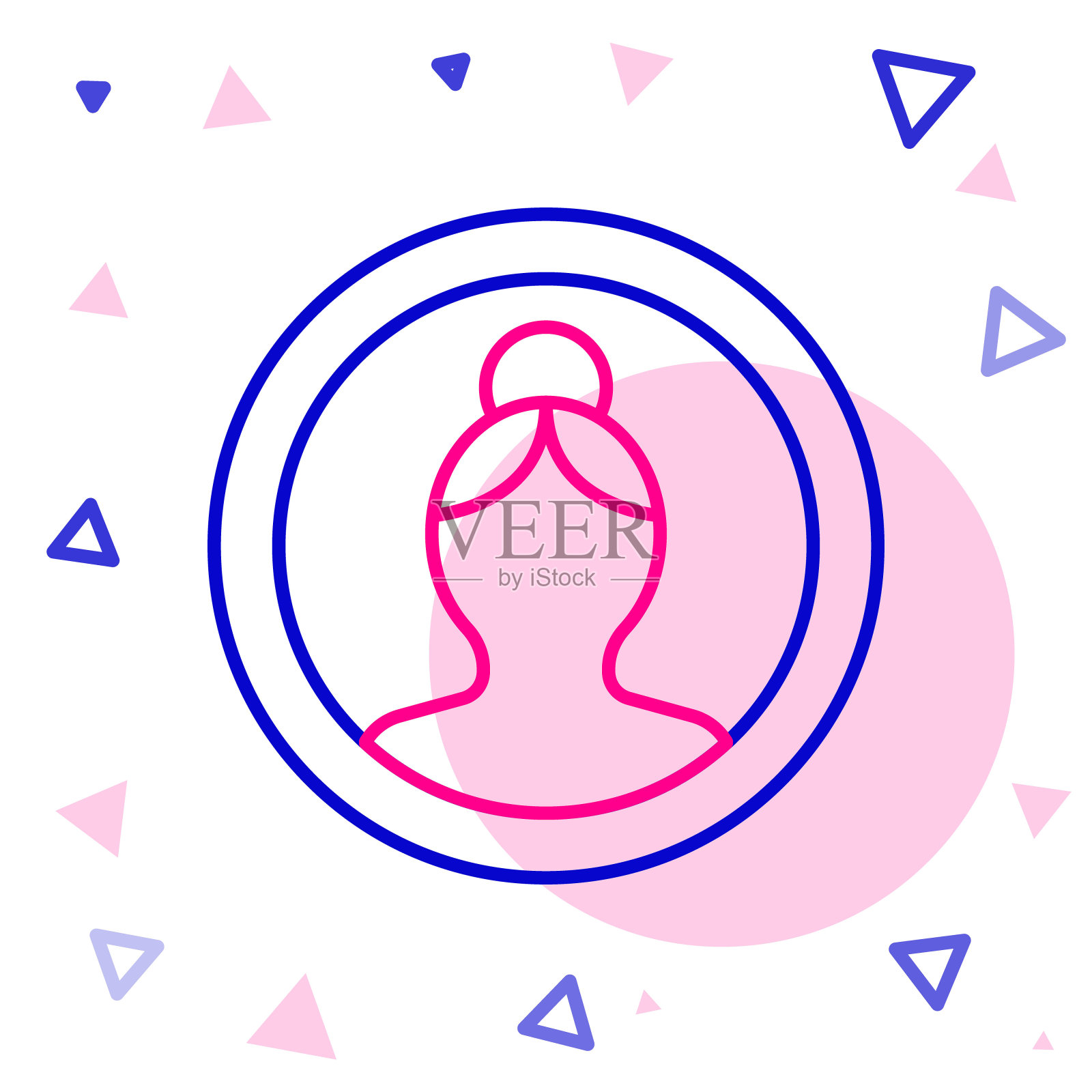 创建帐户屏幕图标隔离在白色背景上。色彩斑斓的轮廓的概念。矢量图插画图片素材