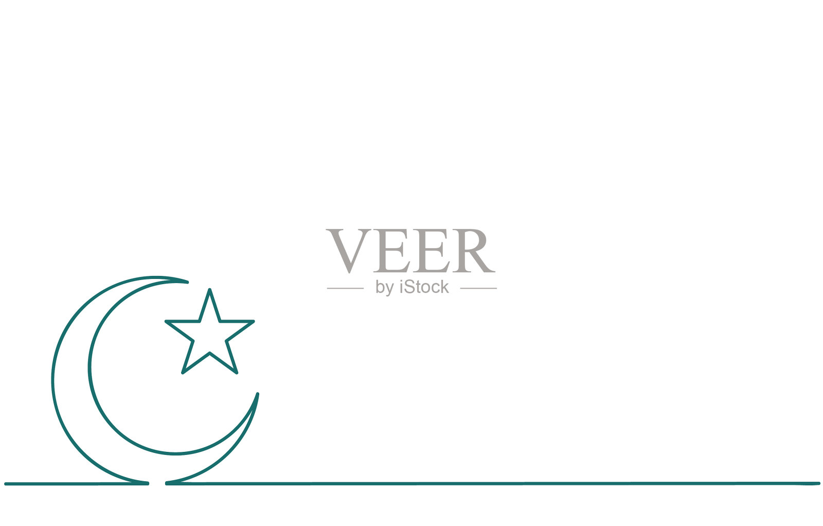 背景线细伊斯兰符号图标插画图片素材