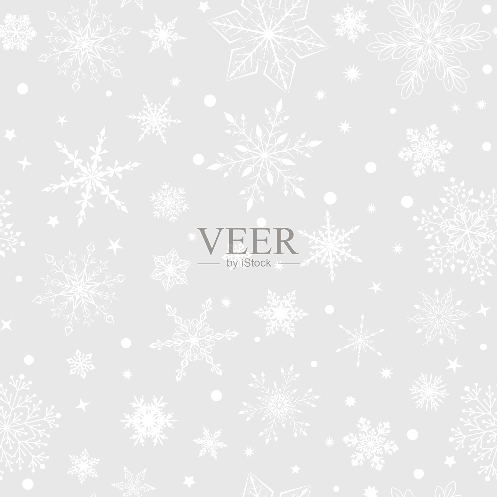 圣诞雪花无缝图案插画图片素材