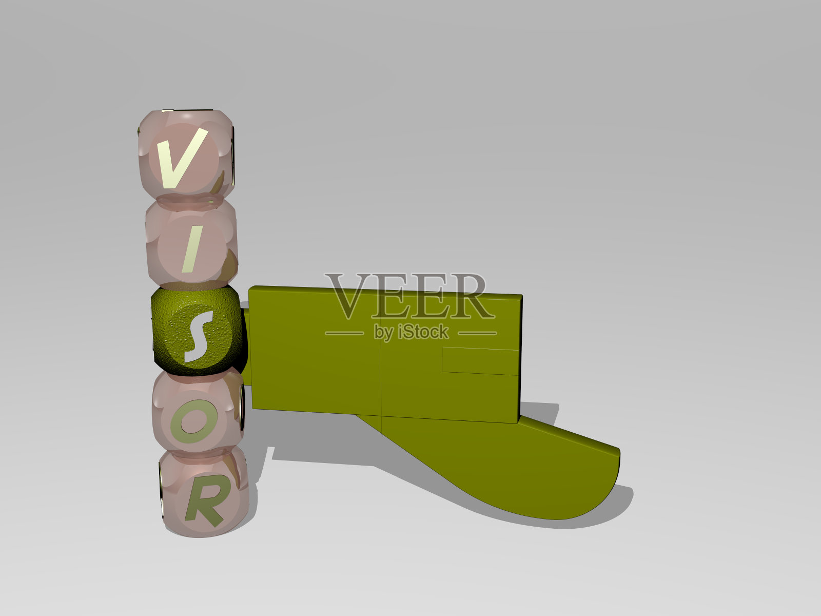 3D插图的遮阳图形和文本周围的图标由金属骰子字母为相关的含义的概念和表示。口和蓝色照片摄影图片