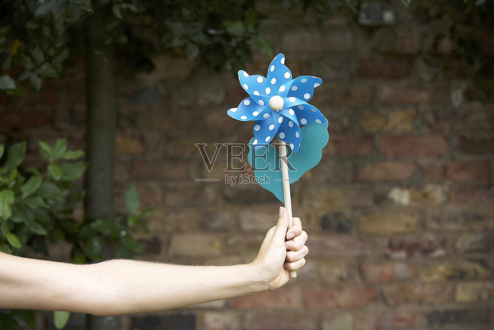 拿着风车的女人照片摄影图片