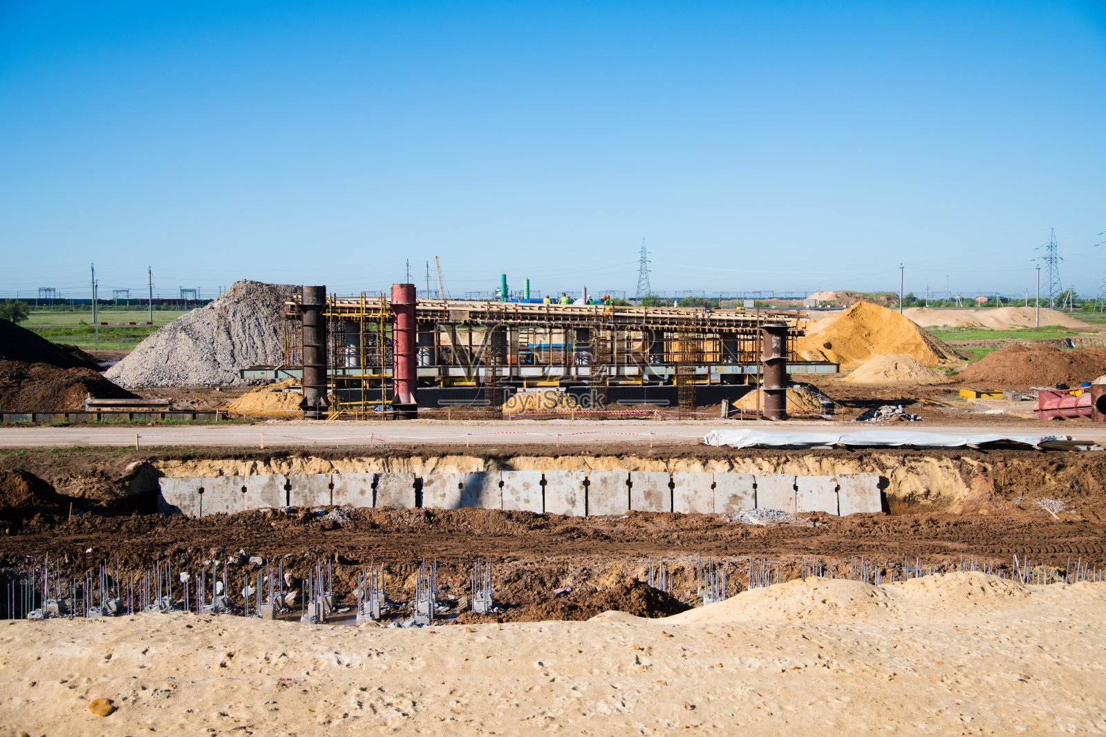 建设跨江公路桥立交照片摄影图片