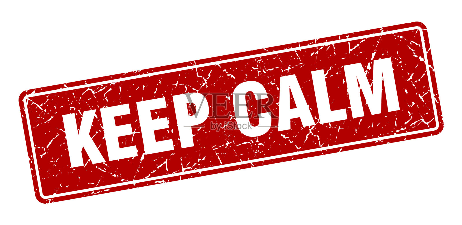 保持冷静邮票保持冷静复古红色标签标志插画图片素材