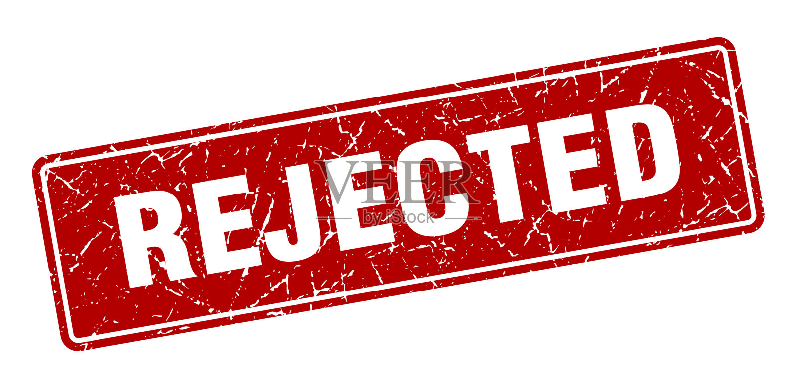 拒绝邮票拒绝复古红色标签标志插画图片素材